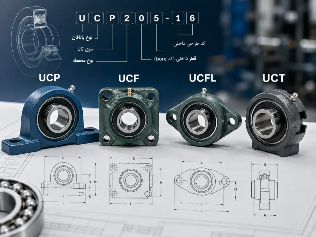 شماره‌گذاری بلبرینگ و یاتاقان: UCP، UCF، UCFL و UCT — تصویر 2